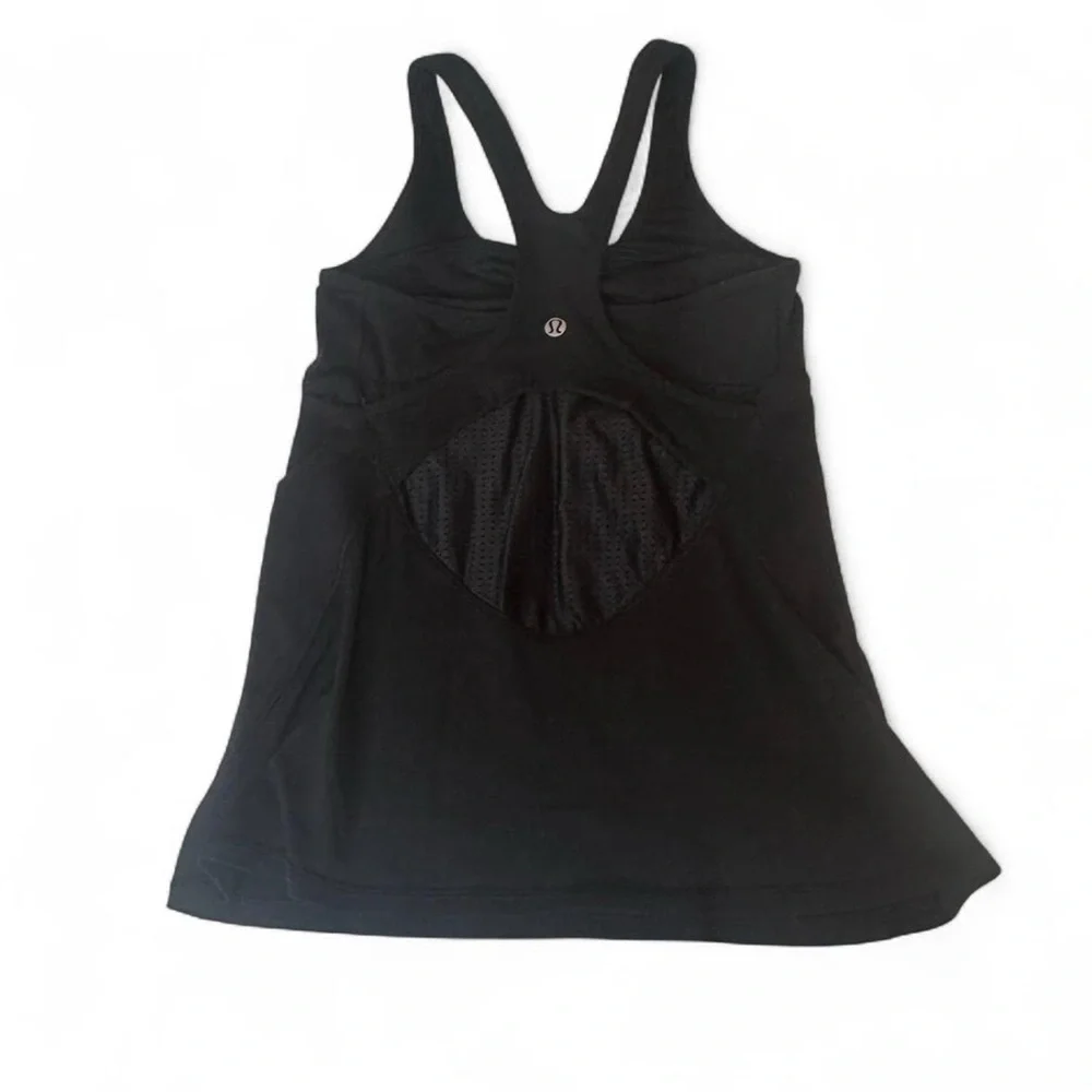 💜 Lululemon Athletica Black Cross Back Razor Tank (4)